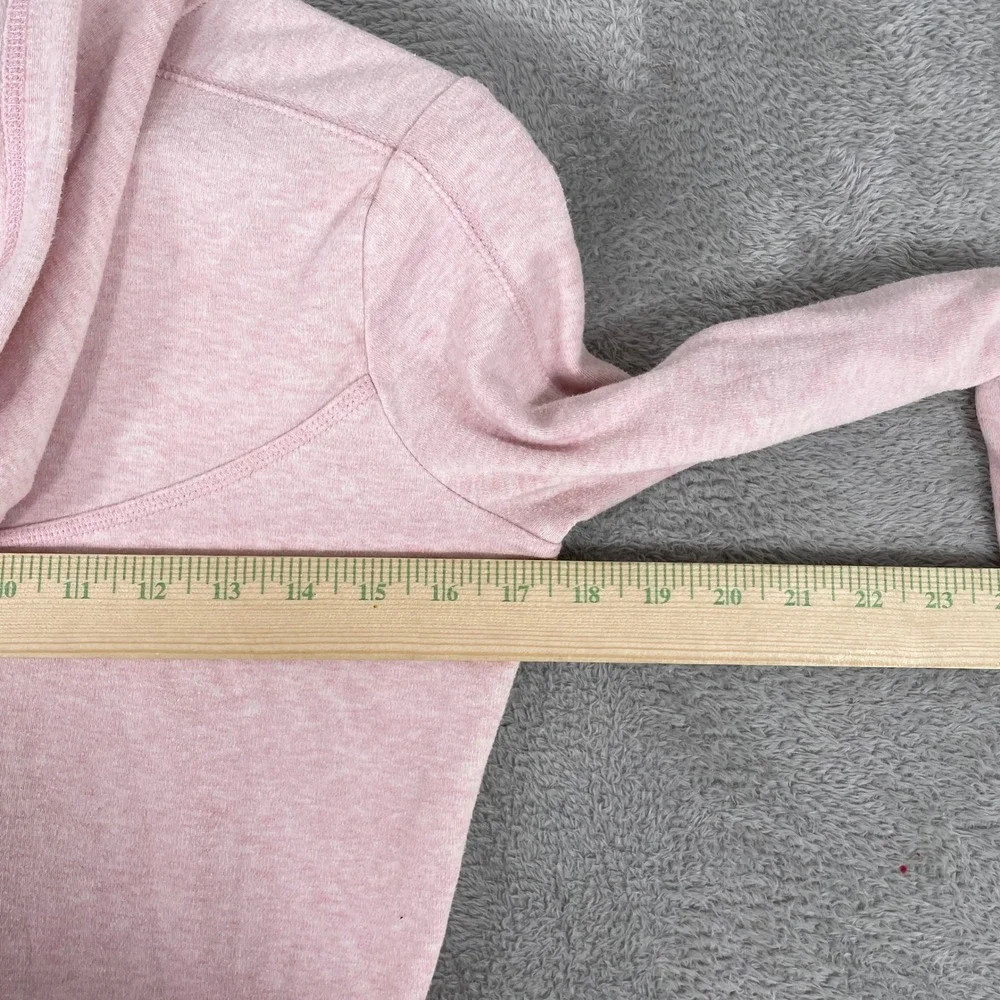 Nike Full Zip Hoodie Womens Small Pink Y2K Embroidered Swoosh Athleisure Hooded